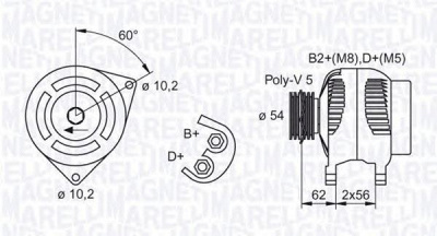MAGNETI MARELLI 063532250220 -  Генератор